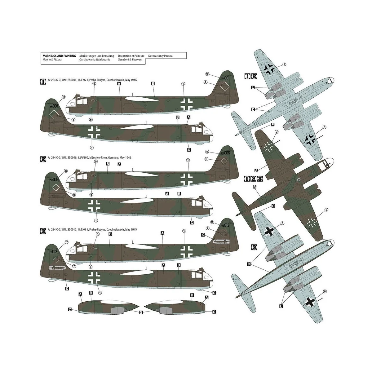 Arado Ar 234 C-3 w/ Bombentorpedo Initial Production, 1/72 - Hobby ...