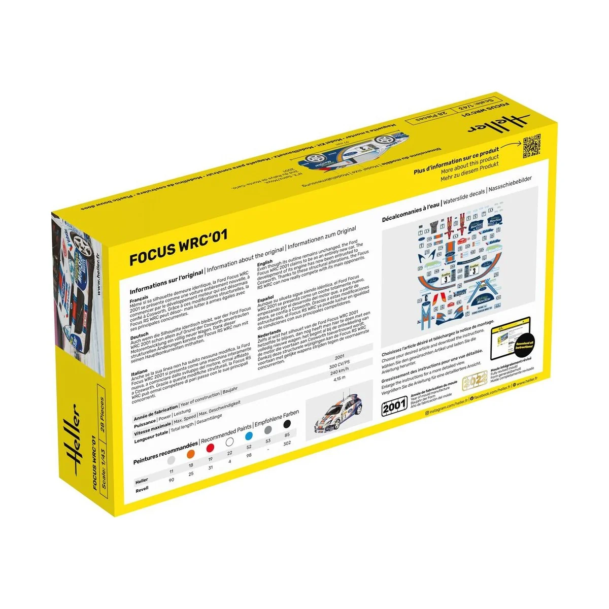STARTER KIT Focus WRC'01, 1/43 - Heller 56196 STARTER KIT Focus WRC'01, 1/43 - Heller 56196