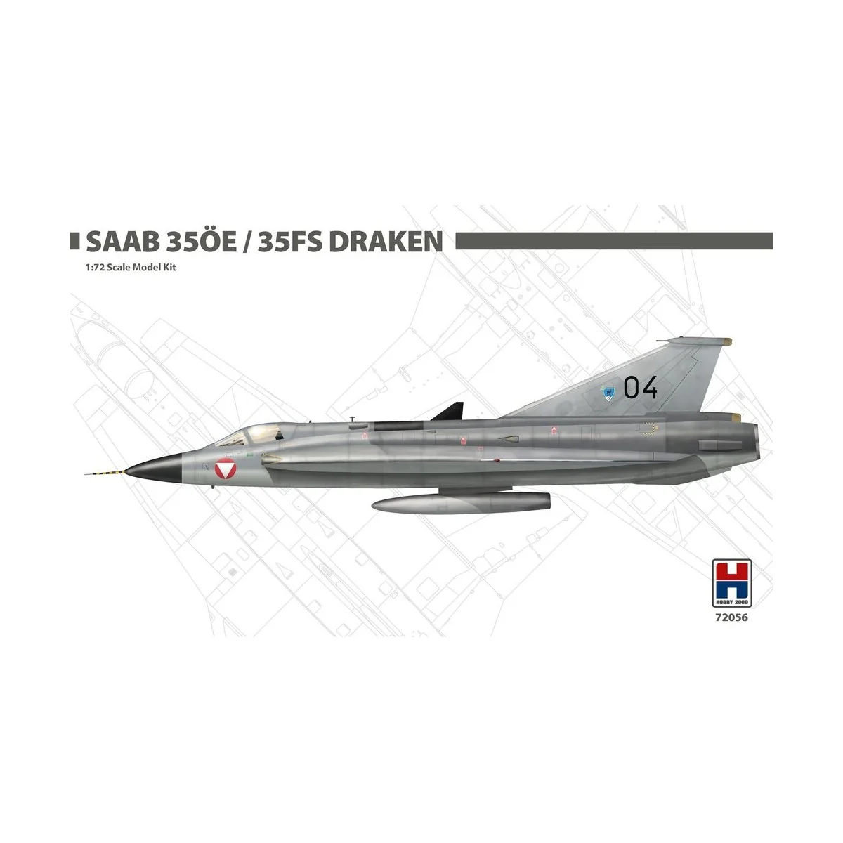 Saab 35ÖE/35FS Draken, 1/72 - Hobby 2000 72056 Saab 35ÖE/35FS Draken, 1/72 - Hobby 2000 72056