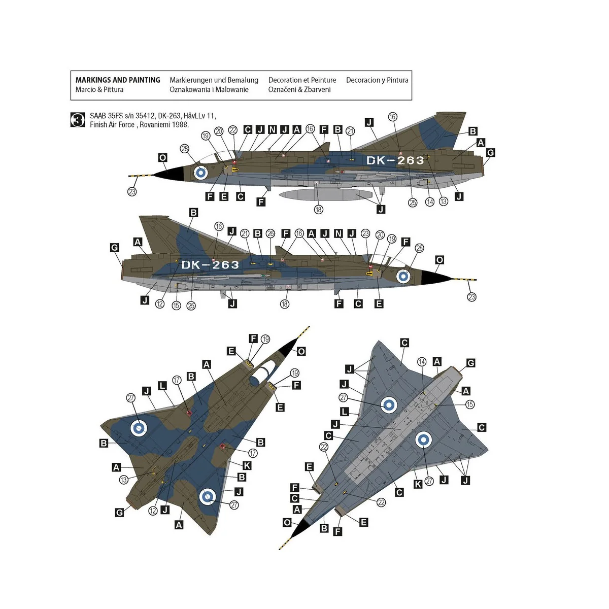 Saab 35ÖE/35FS Draken, 1/72 - Hobby 2000 72056 Saab 35ÖE/35FS Draken, 1/72 - Hobby 2000 72056