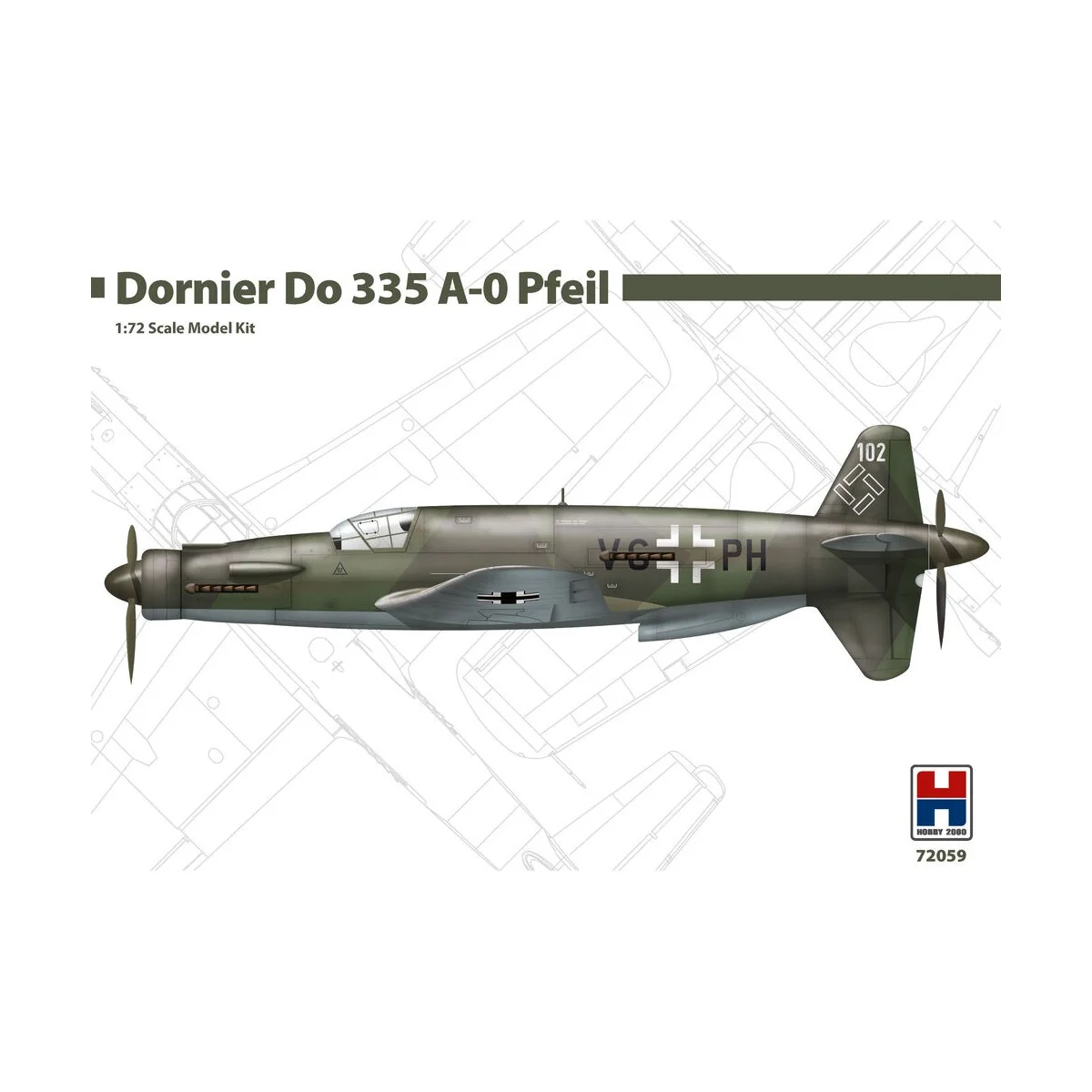 Dornier Do 335 A-0 Pfeil, 1/72 - Hobby 2000 72059