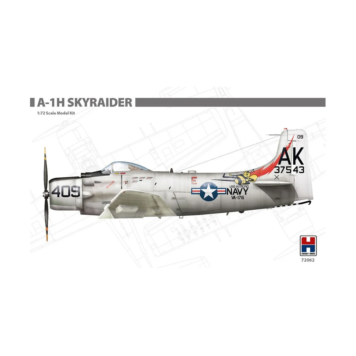 A-1H Skyraider, 1/72 - Hobby 2000 72062 A-1H Skyraider, 1/72 - Hobby 2000 72062