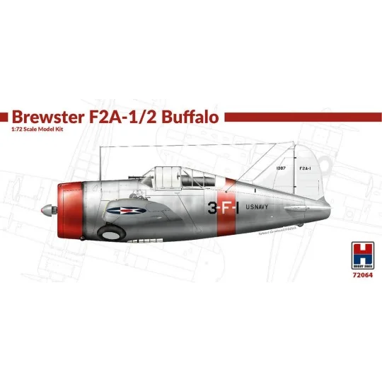 Brewster F2A-1/2 Buffalo, 1/72 - Hobby 2000 72064 Brewster F2A-1/2 Buffalo, 1/72 - Hobby 2000 72064