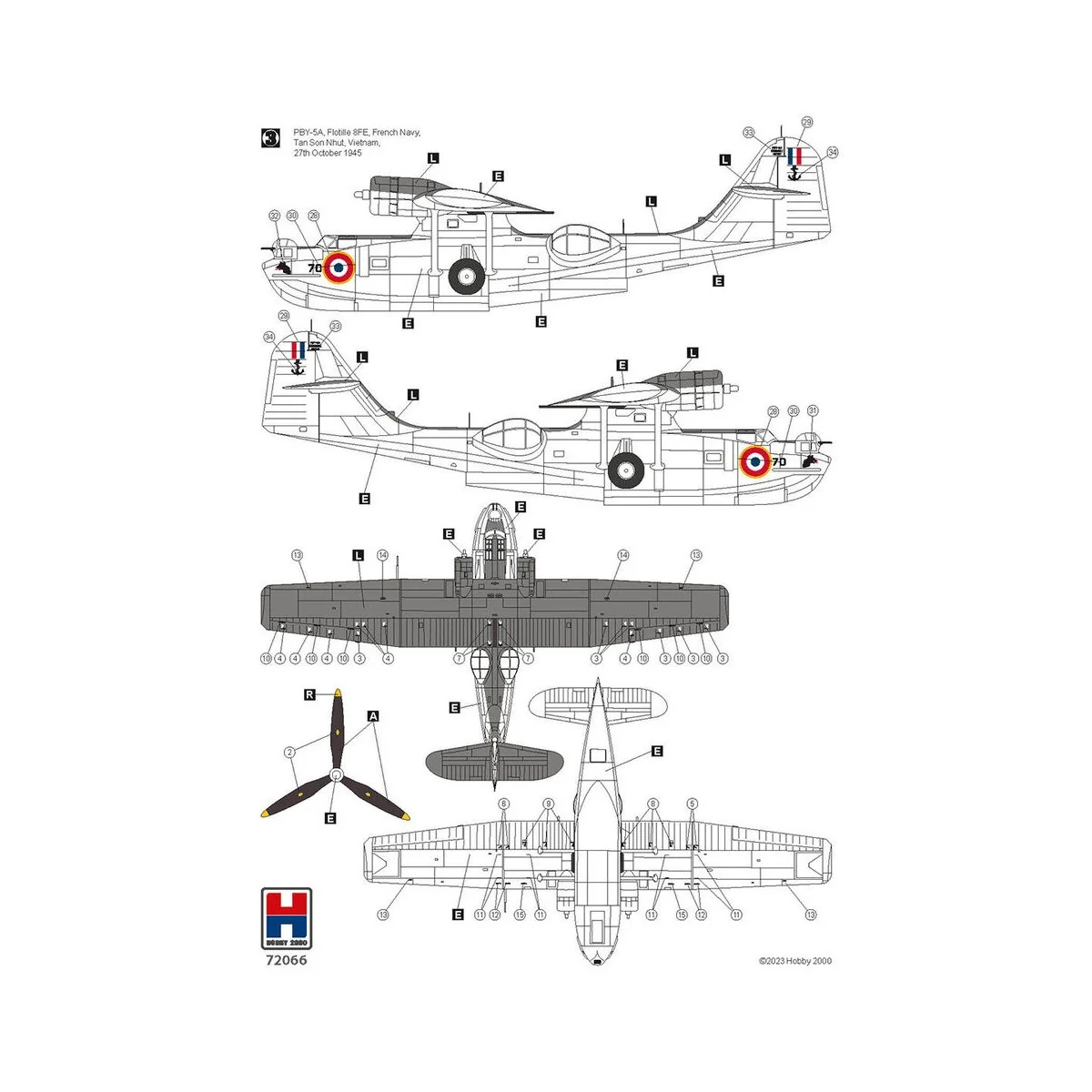 Consolidated PBY-5A Catalina PTO, 1/72 - Hobby 2000 72066 Consolidated PBY-5A Catalina PTO, 1/72 - Hobby 2000 72066