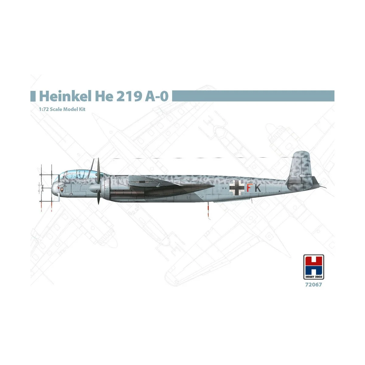 Heinkel He 219 A-0, 1/72 - Hobby 2000 72067 Heinkel He 219 A-0, 1/72 - Hobby 2000 72067