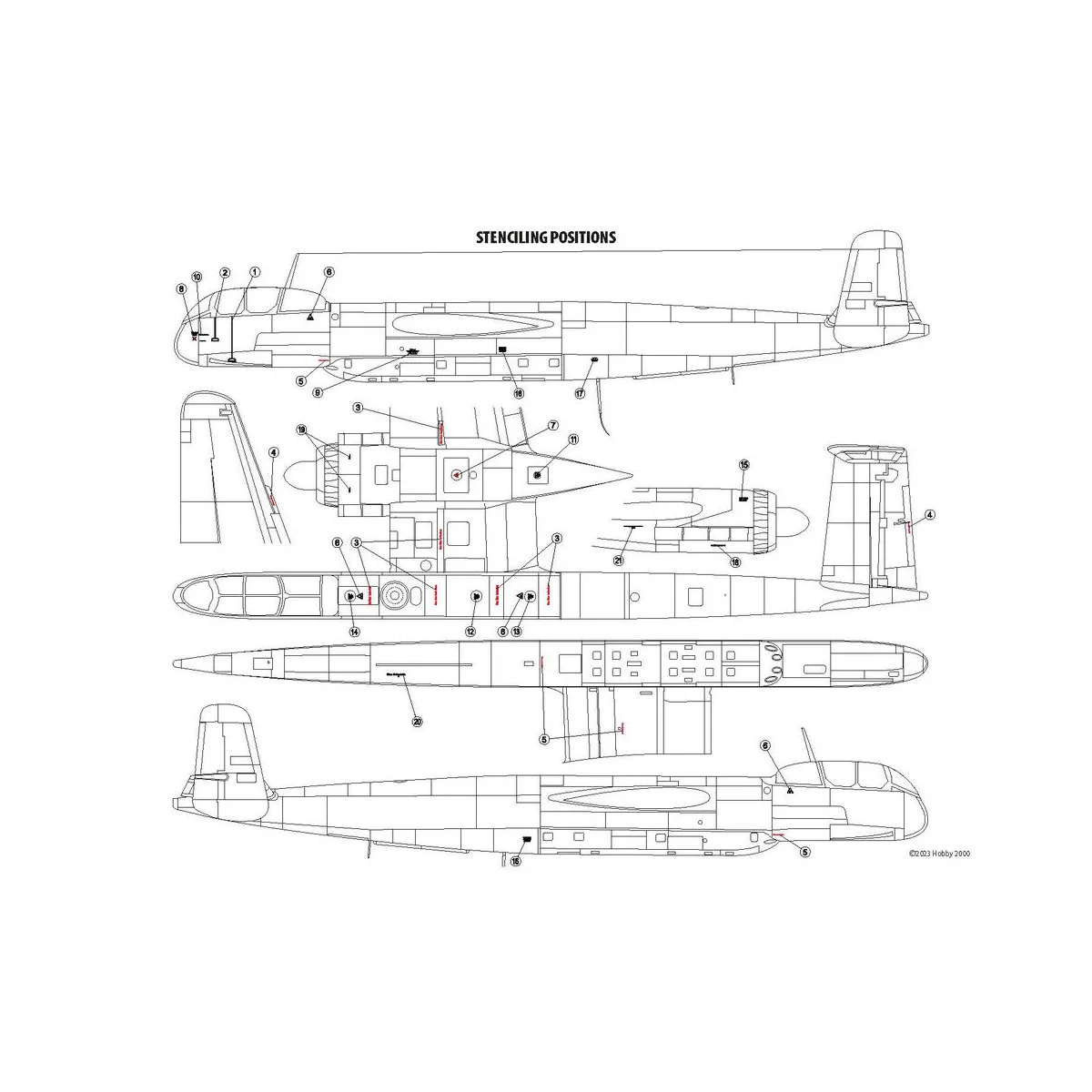 Heinkel He 219 A-0 - Hobby 2000 72067