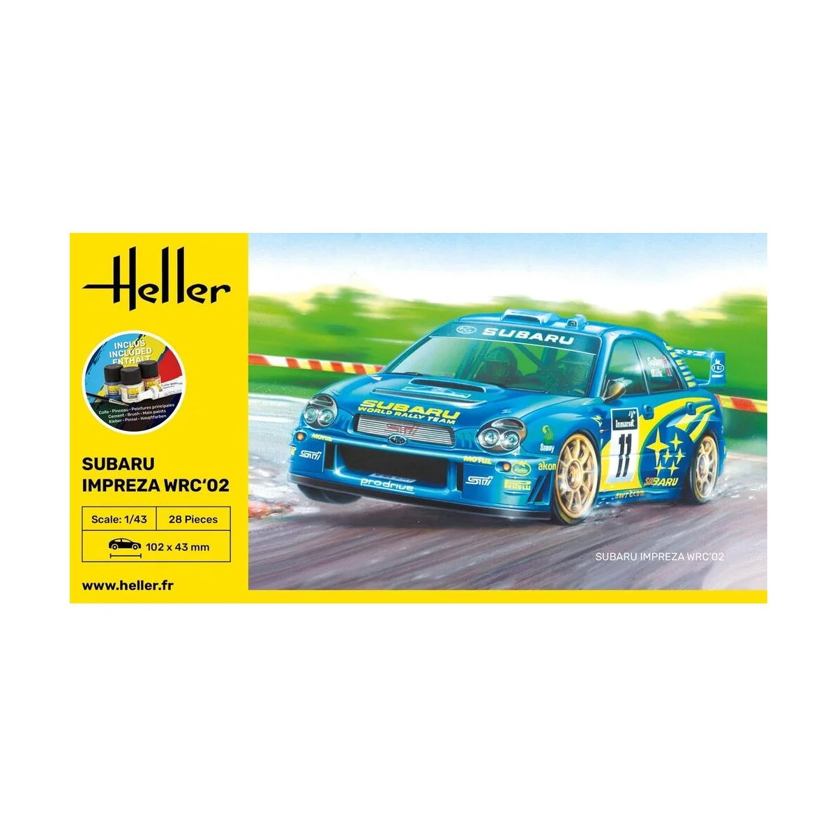STARTER KIT Impreza WRC'02, 1/43 - Heller 56199