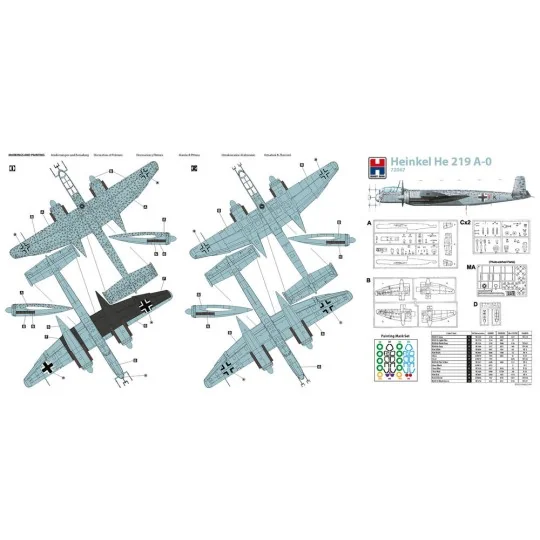 Heinkel He 219 A-0, 1/72 - Hobby 2000 72067 Heinkel He 219 A-0, 1/72 - Hobby 2000 72067