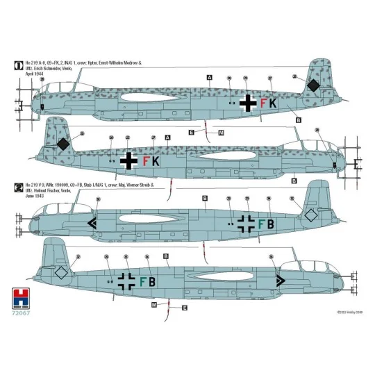Heinkel He 219 A-0, 1/72 - Hobby 2000 72067 Heinkel He 219 A-0, 1/72 - Hobby 2000 72067