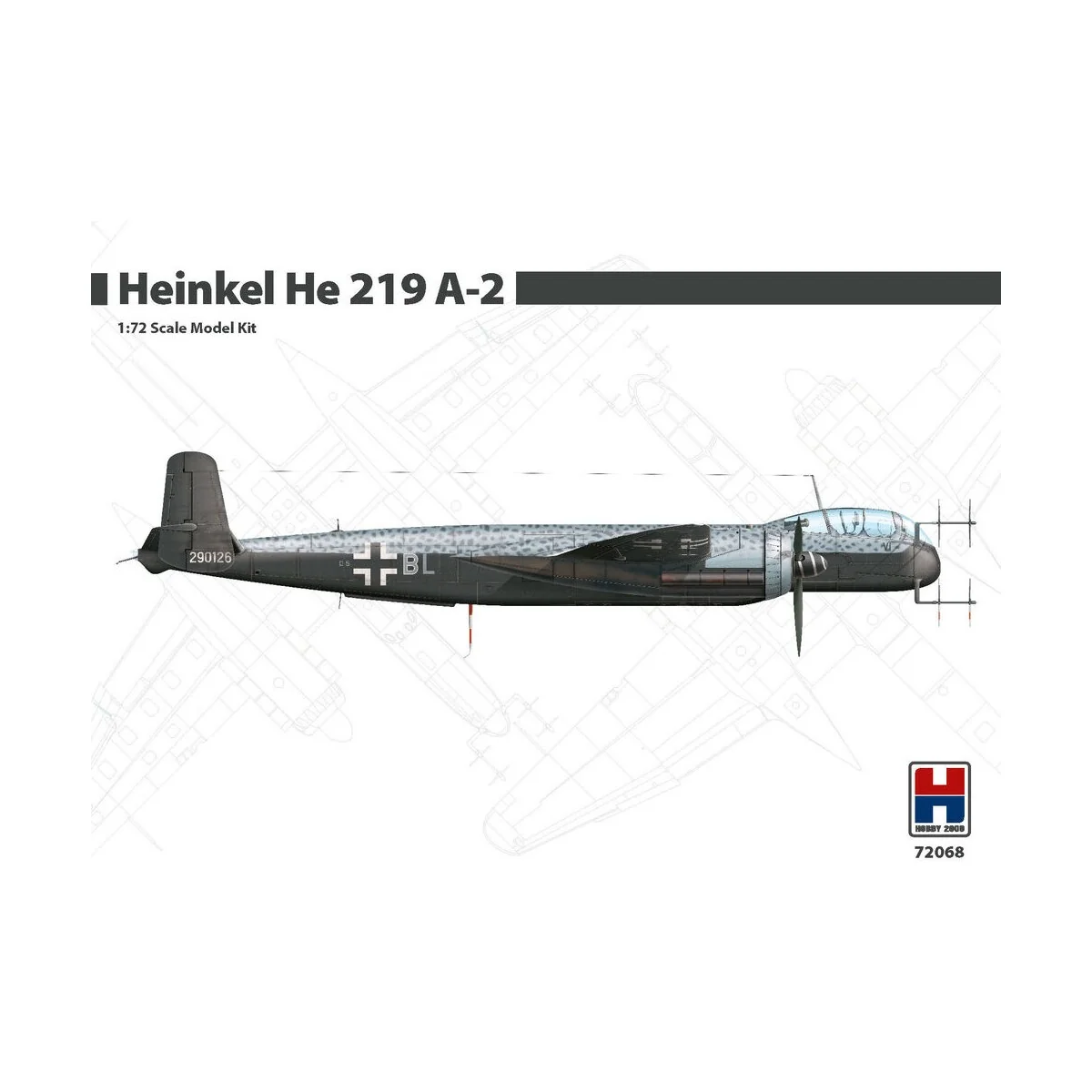 Heinkel He 219 A-2, 1/72 - Hobby 2000 72068 Heinkel He 219 A-2, 1/72 - Hobby 2000 72068