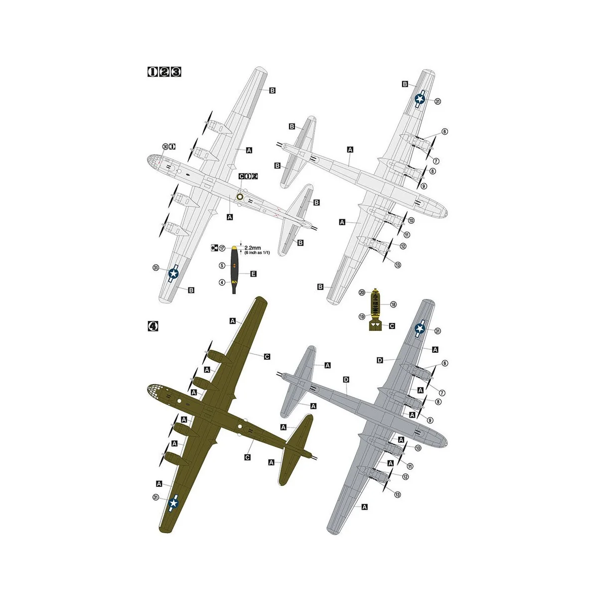 B-29 Superfortress, 1/72 - Hobby 2000 72070