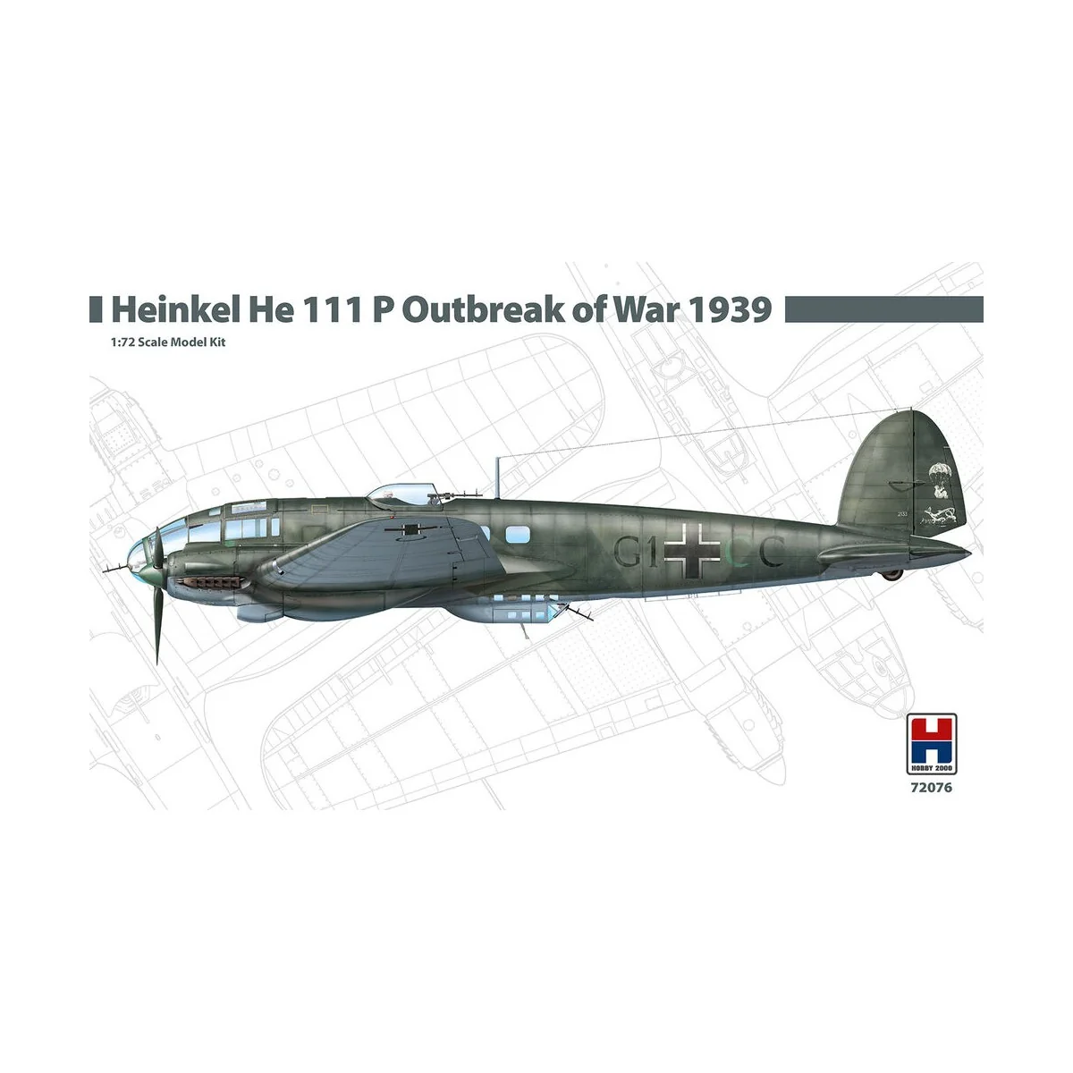 Heinkel He 111 P Outbreak of War 1939, 1/72 - Hobby 2000 72076 Heinkel He 111 P Outbreak of War 1939, 1/72 - Hobby 2000 72076