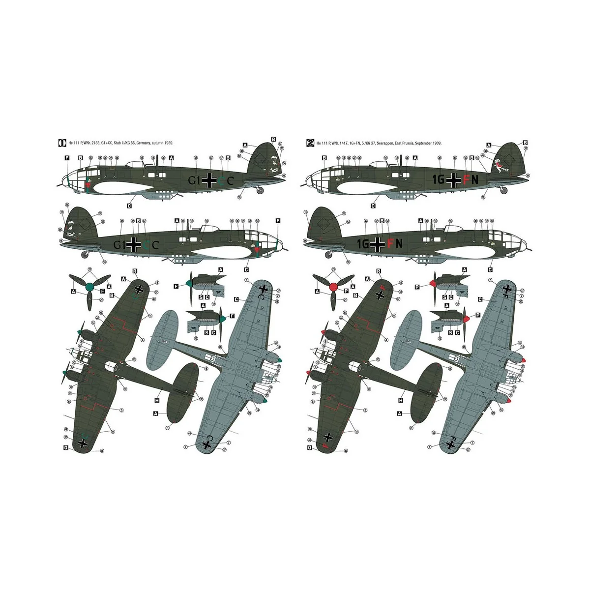 Heinkel He 111 P Outbreak of War 1939, 1/72 - Hobby 2000 72076 Heinkel He 111 P Outbreak of War 1939, 1/72 - Hobby 2000 72076