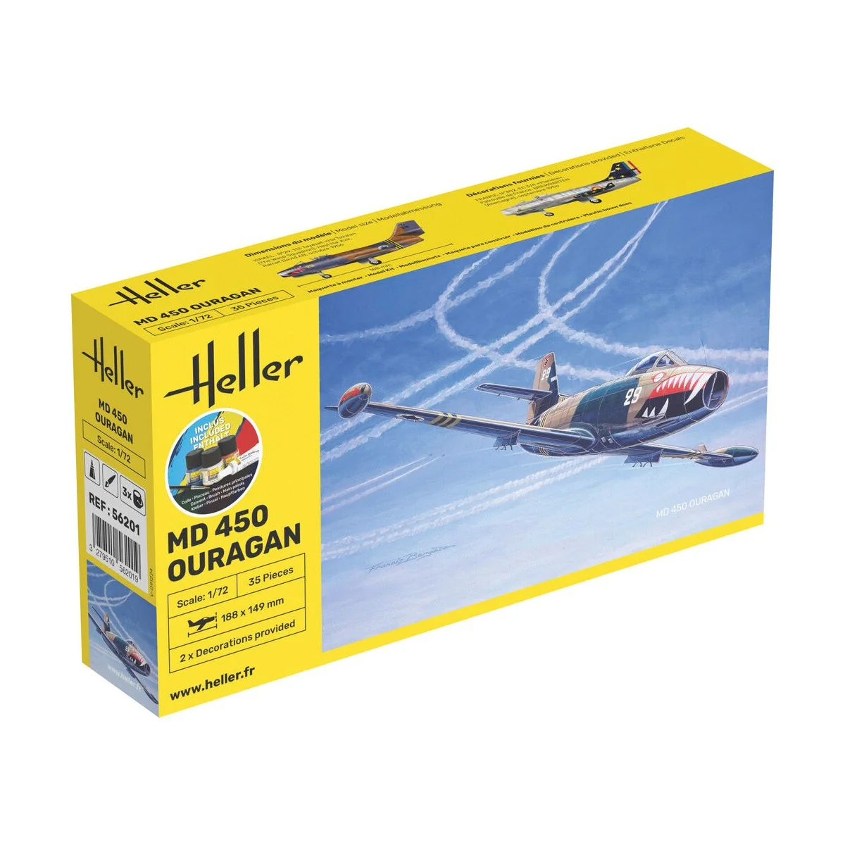 STARTER KIT MD 450 Ouragan, 1/72 - Heller 56201