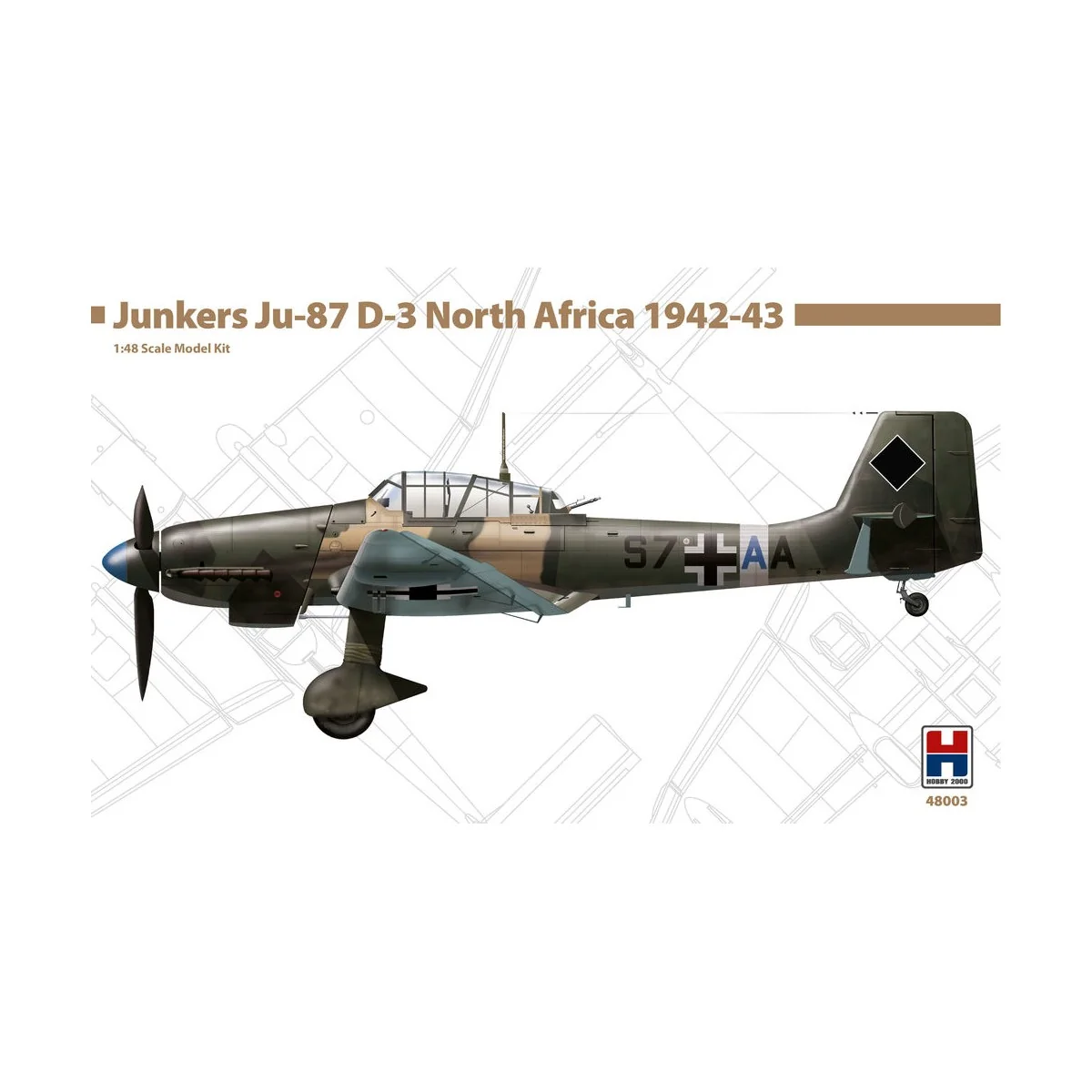 Junkers Ju-87 D-3 North Africa 1942-43 - NEW - Hobby 2000 48003