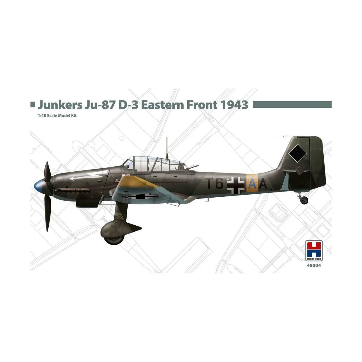 Junkers Ju-87 D-3 Eastern Front 1943 - NEW, 1/48 - Hobby 2000 48004 Junkers Ju-87 D-3 Eastern Front 1943 - NEW, 1/48 - Hobby 2000 48004