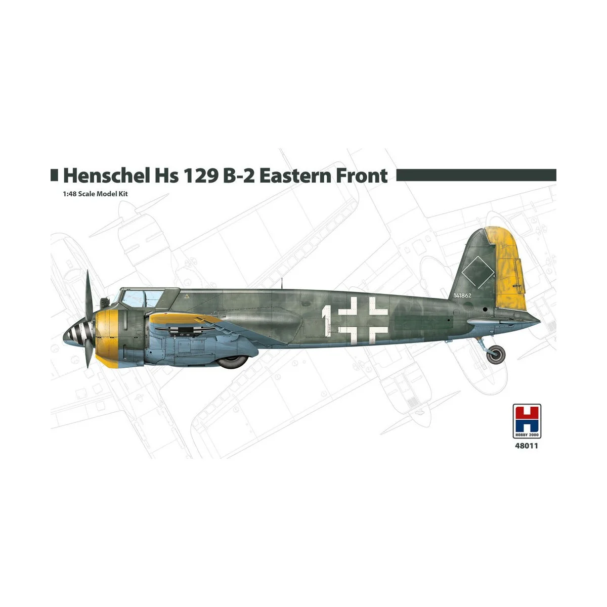 Henschel Hs 129 B-2 Eastern Front, 1/48 - Hobby 2000 48011