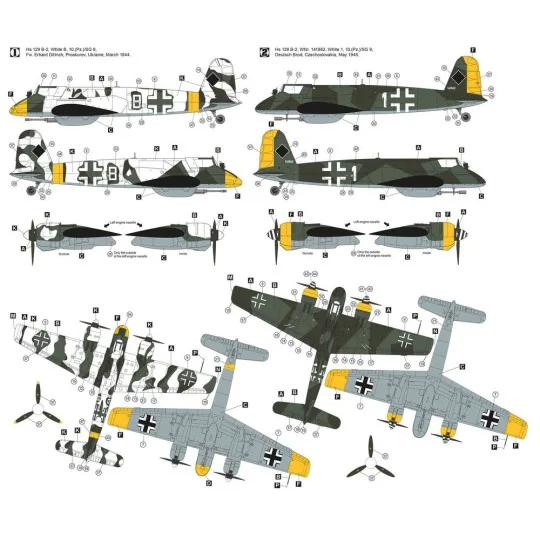 Henschel Hs 129 B-2 Eastern Front, 1/48 - Hobby 2000 48011