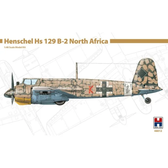 Henschel Hs 129 B-2 North Africa, 1/48 - Hobby 2000 48012 Henschel Hs 129 B-2 North Africa, 1/48 - Hobby 2000 48012