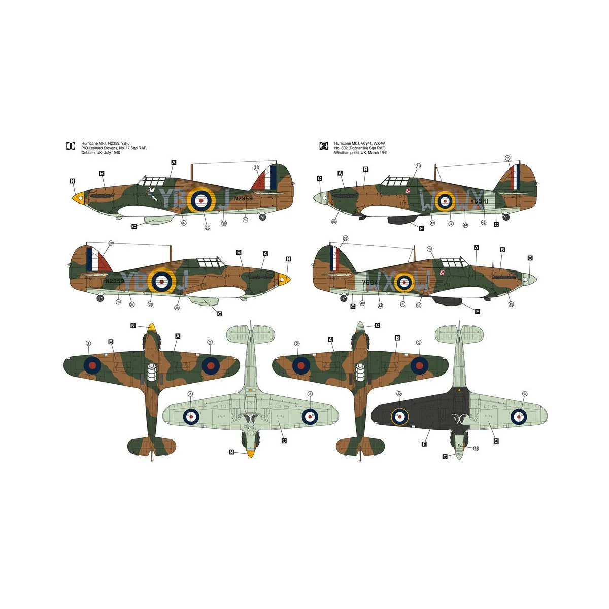 Hawker Hurricane Mk.IA, 1/48 - Hobby 2000 48013