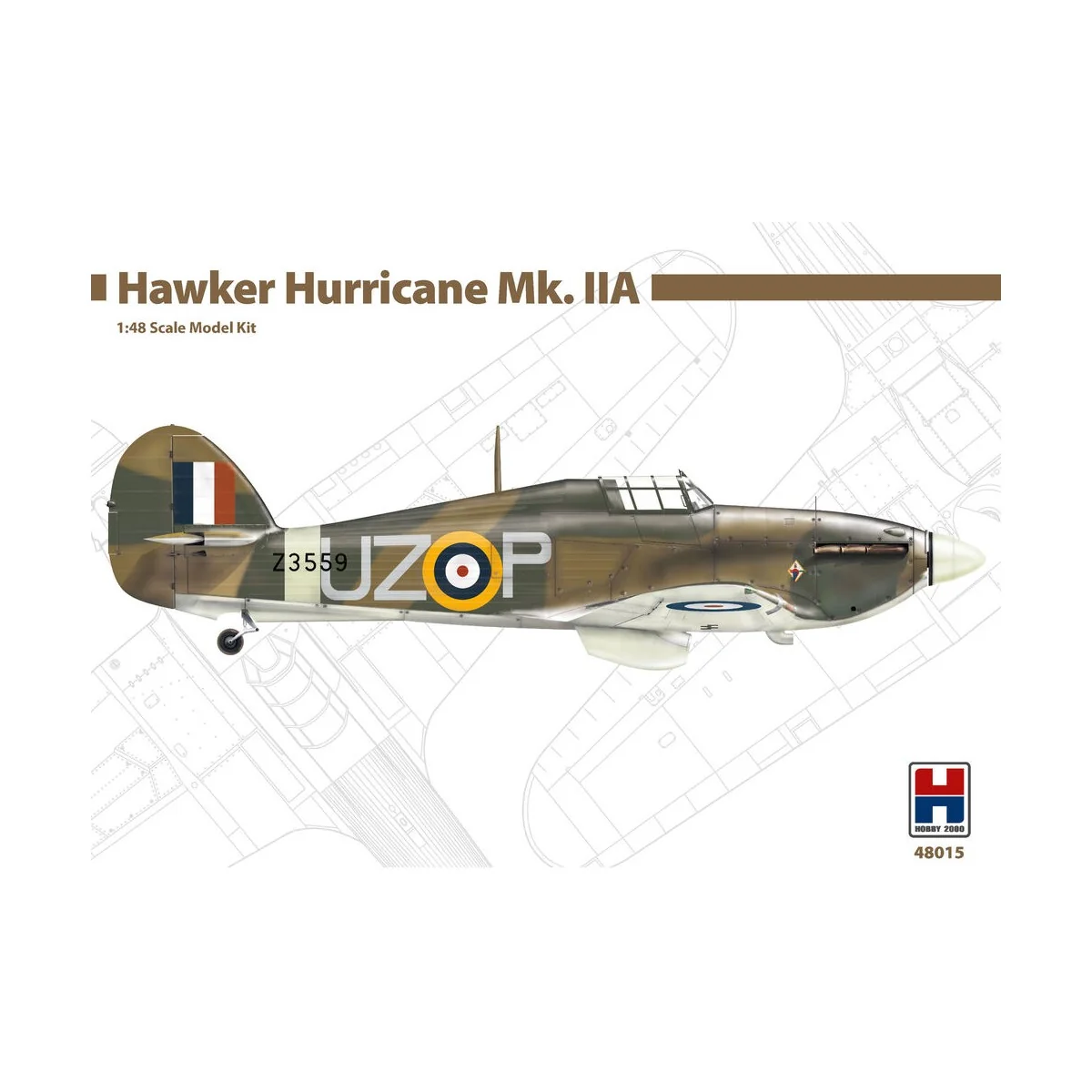 Hawker Hurricane Mk.IIA, 1/48 - Hobby 2000 48015