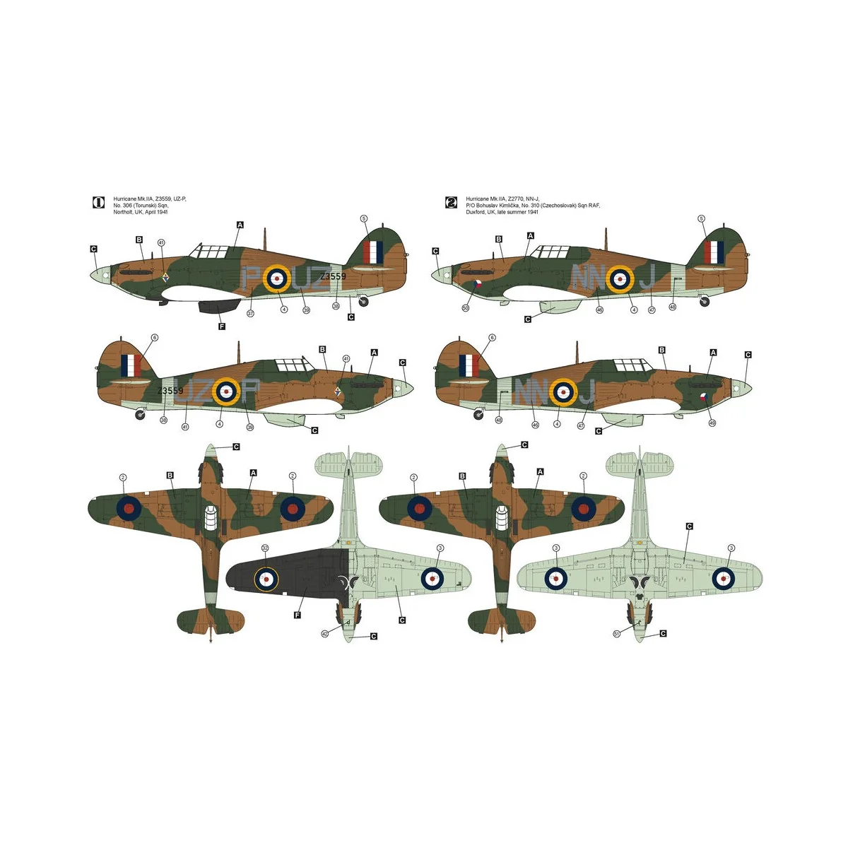 Hawker Hurricane Mk.IIA, 1/48 - Hobby 2000 48015