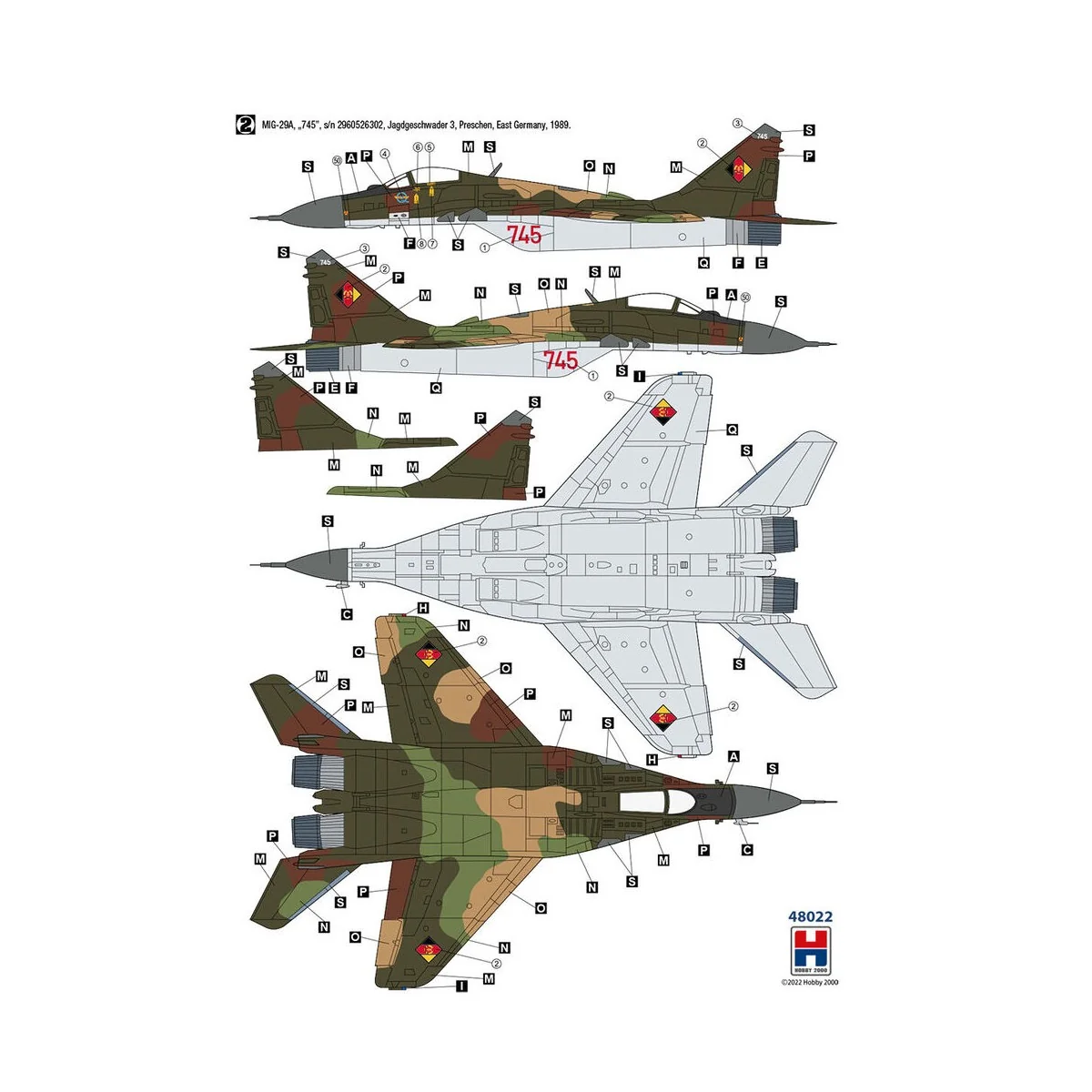MiG-29 German Air Force, 1/48 - Hobby 2000 48022