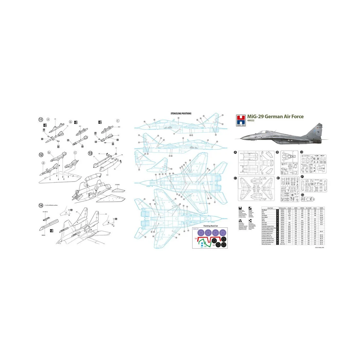 MiG-29 German Air Force, 1/48 - Hobby 2000 48022
