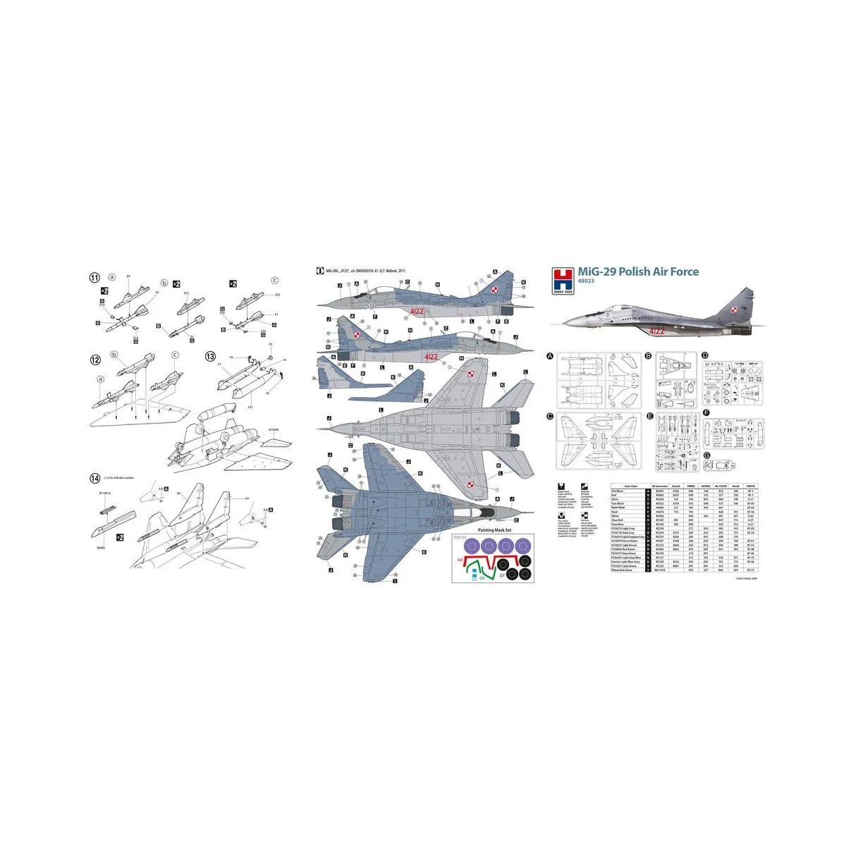 MiG-29 Polish Air Force, 1/48 - Hobby 2000 48023 MiG-29 Polish Air Force, 1/48 - Hobby 2000 48023