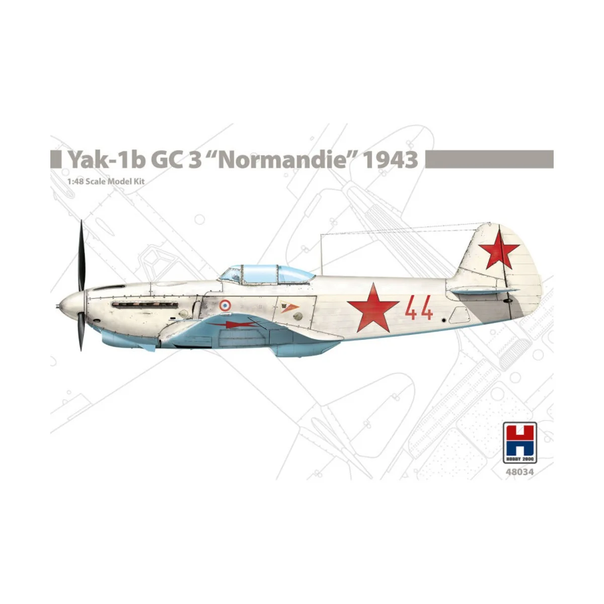 Yak-1b GC 3 Normandie 1943, 1/48 - Hobby 2000 48034 Yak-1b GC 3 Normandie 1943, 1/48 - Hobby 2000 48034