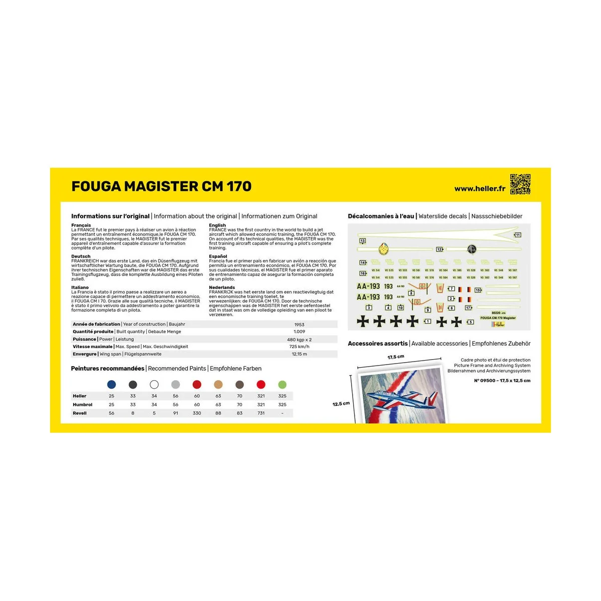 STARTER KIT Fouga Magister CM 170 - Heller 56220