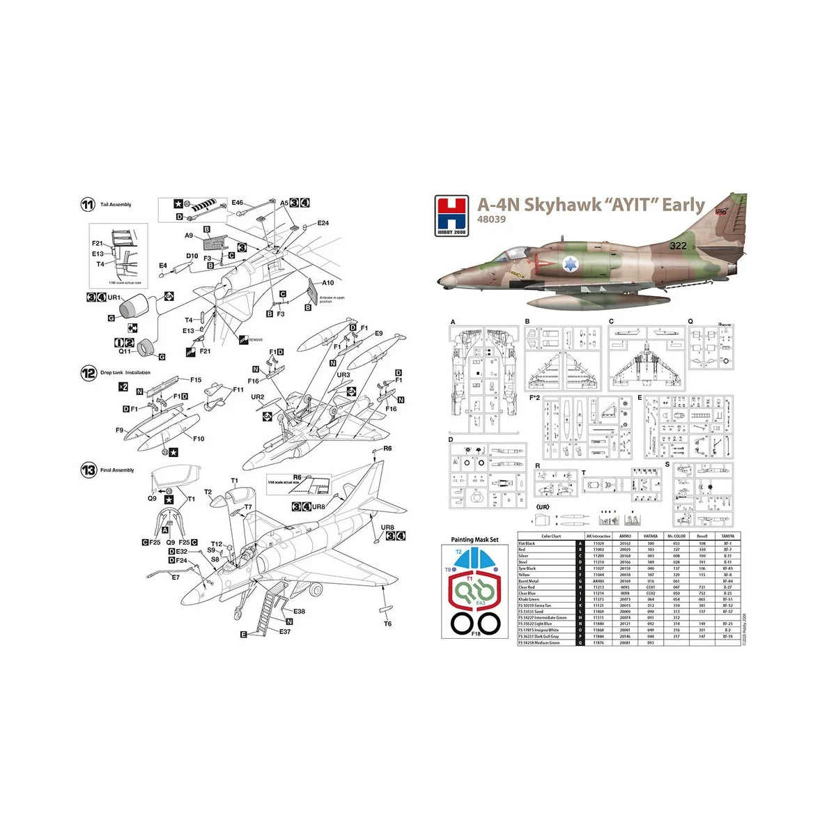 Douglas A-4N Skyhawk AYIT Early, 1/48 - Hobby 2000 H2K48039