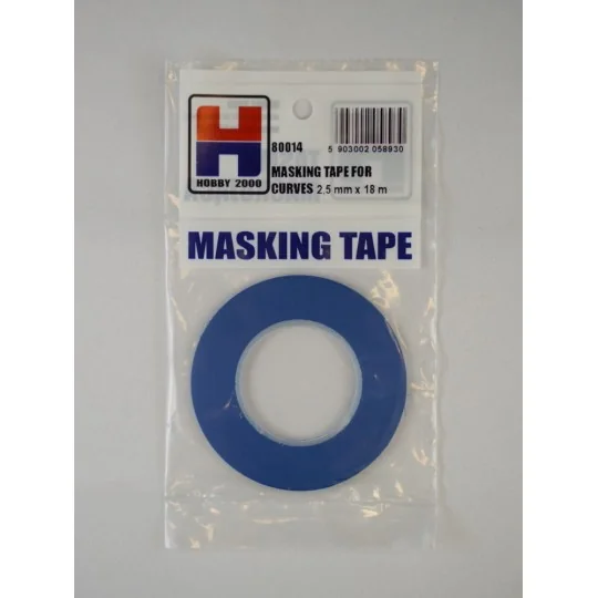 Masking Tape For Curves 2,5 mm x 18 m - Hobby 2000 80014