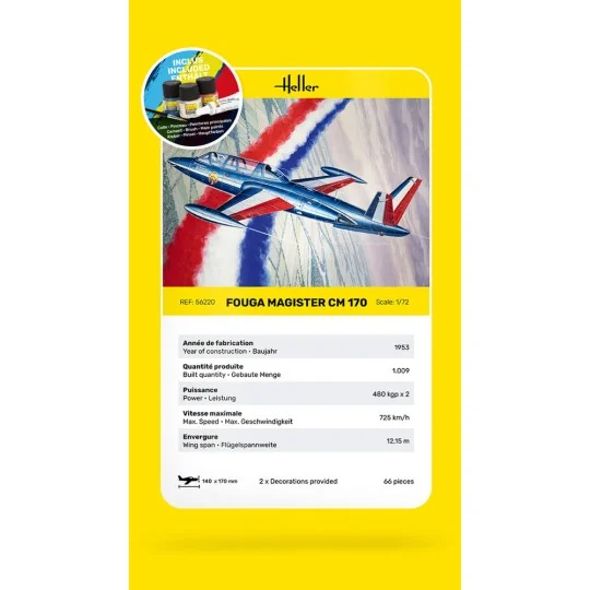 STARTER KIT Fouga Magister CM 170 - Heller 56220