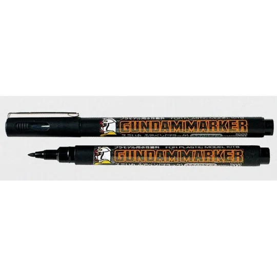 Mr Hobby -Gunze Black (Brush Type) Marker - Mr Hobby - Gunze GM-20