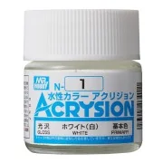 Mr Hobby -Gunze Acrysion (10 ml) White - Mr Hobby - Gunze N-001