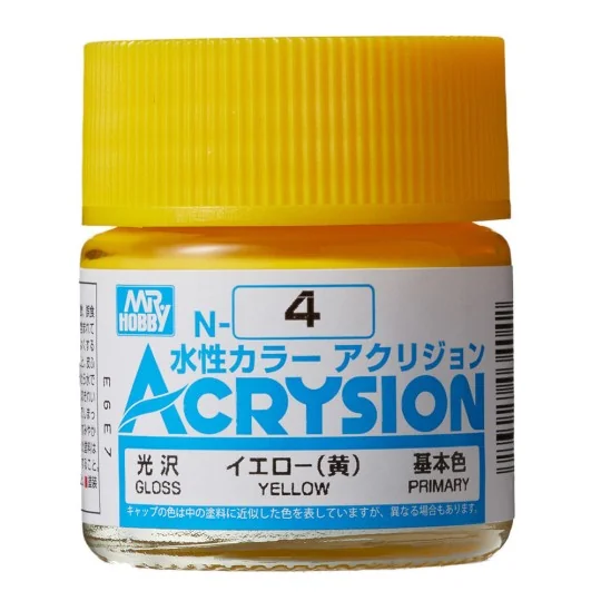 Mr Hobby -Gunze Acrysion (10 ml) Yellow - Mr Hobby - Gunze N-004