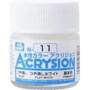 Mr Hobby -Gunze Acrysion (10 ml) Flat White - Mr Hobby - Gunze N-011