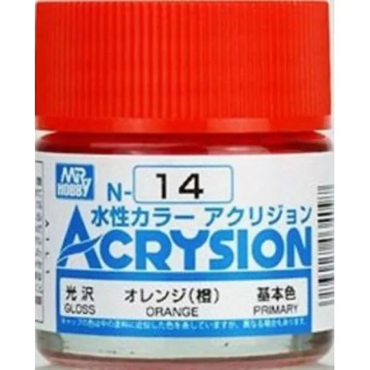 Mr Hobby -Gunze Acrysion (10 ml) Orange - Mr Hobby - Gunze N-014 Mr Hobby -Gunze Acrysion (10 ml) Orange - Mr Hobby - Gunze N-014