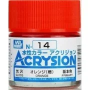 Mr Hobby -Gunze Acrysion (10 ml) Orange - Mr Hobby - Gunze N-014