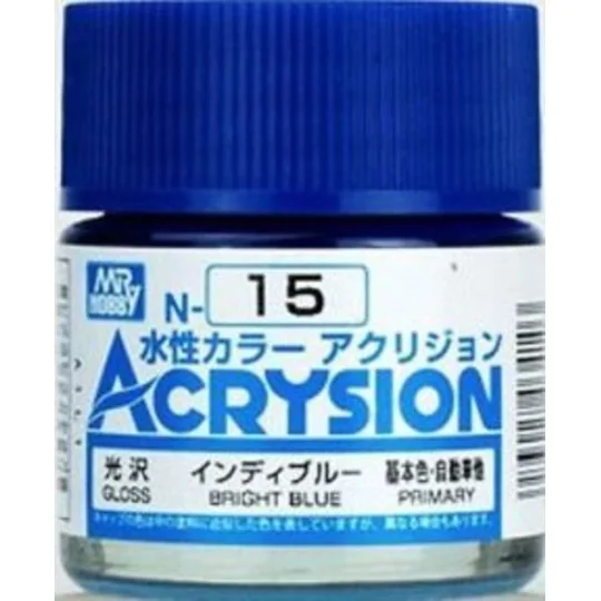 Mr Hobby -Gunze Acrysion (10 ml) Bright Blue - Mr Hobby - Gunze N-015