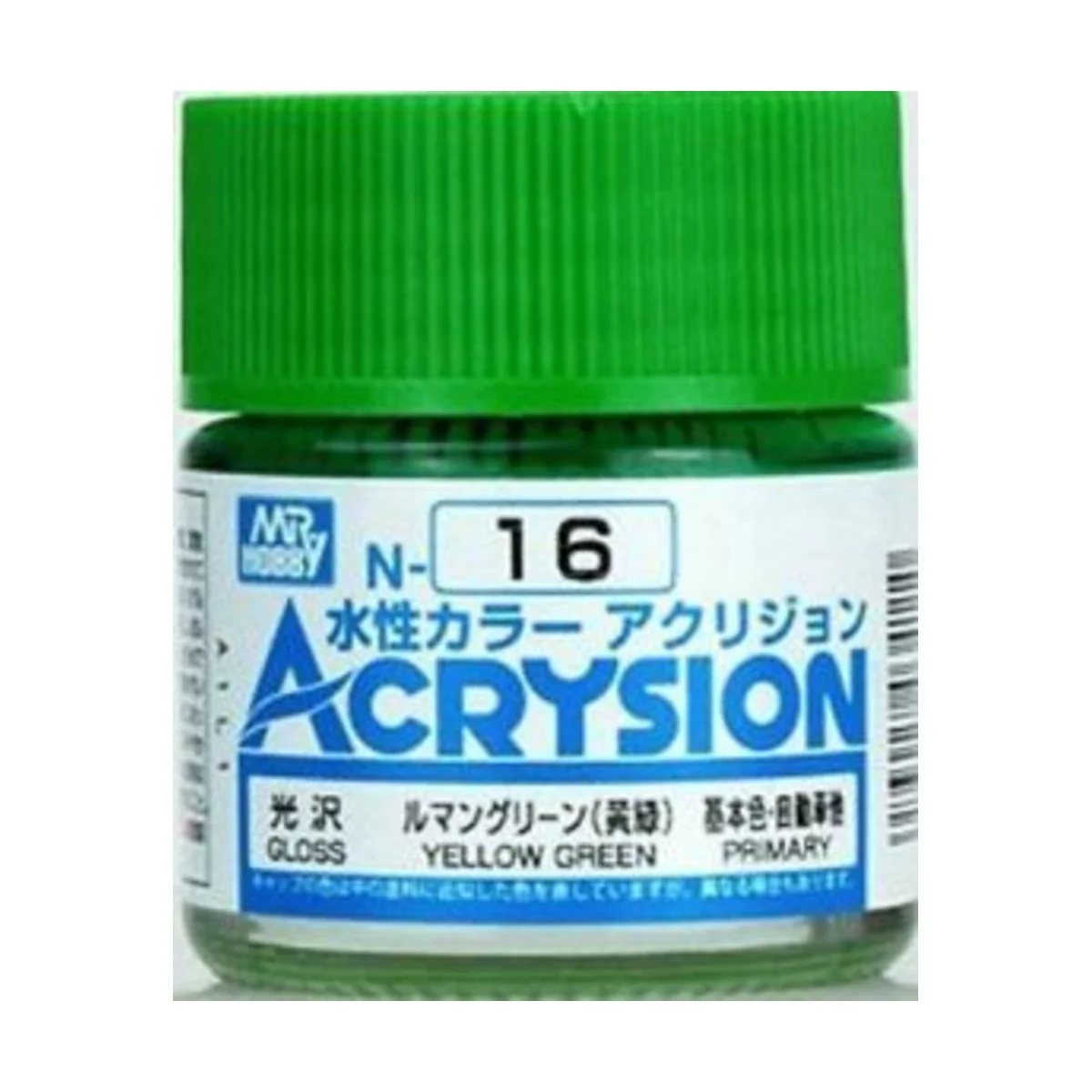Mr Hobby -Gunze Acrysion (10 ml) Yellow Green - Mr Hobby - Gunze N-016