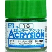 Mr Hobby -Gunze Acrysion (10 ml) Yellow Green - Mr Hobby - Gunze N-016