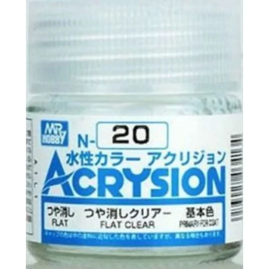 Mr Hobby -Gunze Acrysion (10 ml) Flat Clear - Mr Hobby - Gunze N-020