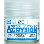 Mr Hobby -Gunze Acrysion (10 ml) Flat Clear - Mr Hobby - Gunze N-020