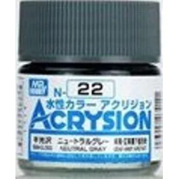 Mr Hobby -Gunze Acrysion (10 ml) Neutral Gray - Mr Hobby - Gunze N-022