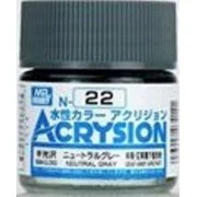 Mr Hobby -Gunze Acrysion (10 ml) Neutral Gray - Mr Hobby - Gunze N-022