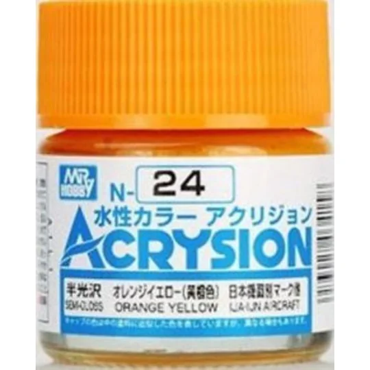 Mr Hobby -Gunze Acrysion (10 ml) Orange Yellow - Mr Hobby - Gunze N...