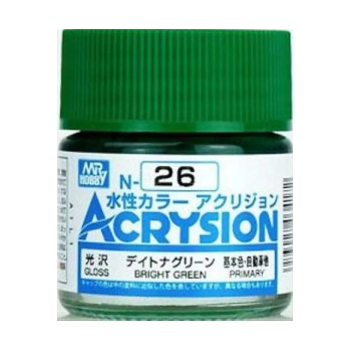 Mr Hobby -Gunze Acrysion (10 ml) Bright Green - Mr Hobby - Gunze N-026 Mr Hobby -Gunze Acrysion (10 ml) Bright Green - Mr Hobby - Gunze N-026