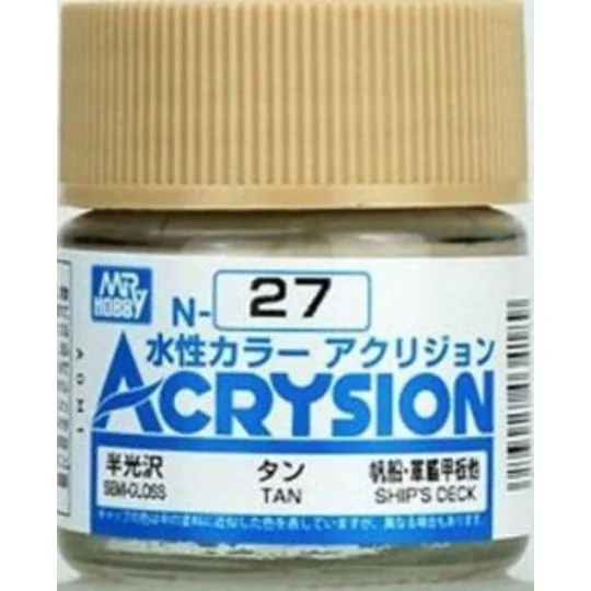 Mr Hobby -Gunze Acrysion (10 ml) Tan - Mr Hobby - Gunze N-027